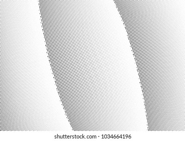 Abstract halftone wave dotted background. Halftone twisted grunge pattern, dot, circle.  Vector modern optical halftone pop art texture for poster, business card, cover, label mock-up, sticker layout