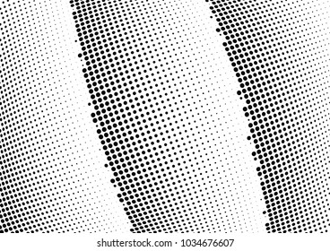 Abstract halftone wave dotted background. Halftone twisted grunge pattern, dot, circle.  Vector modern optical halftone pop art texture for poster, business card, cover, label mock-up, sticker layout
