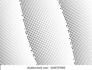 Abstract halftone wave dotted background. Halftone twisted grunge pattern, dot, circle.  Vector modern optical halftone pop art texture for poster, business card, cover, label mock-up, sticker layout