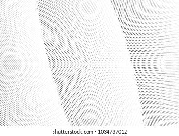 Abstract halftone wave dotted background. Halftone twisted grunge pattern, dot, circle.  Vector modern optical halftone pop art texture for poster, business card, cover, label mock-up, sticker layout