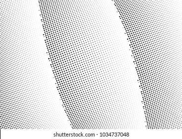 Abstract halftone wave dotted background. Halftone twisted grunge pattern, dot, circle.  Vector modern optical halftone pop art texture for poster, business card, cover, label mock-up, sticker layout