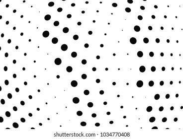 Abstract halftone wave dotted background. Halftone twisted grunge pattern, dot, circle.  Vector modern optical halftone pop art texture for poster, business card, cover, label mock-up, sticker layout