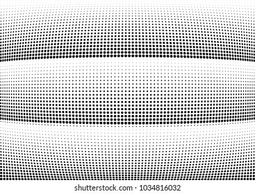 Abstract halftone wave dotted background. Halftone twisted grunge pattern, dot, circle.  Vector modern optical halftone pop art texture for poster, business card, cover, label mock-up, sticker layout