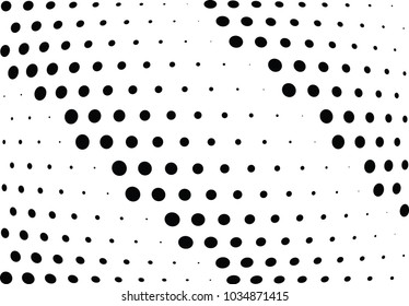 Abstract halftone wave dotted background. Halftone twisted grunge pattern, dot, circle.  Vector modern optical halftone pop art texture for poster, business card, cover, label mock-up, sticker layout