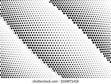 Abstract halftone wave dotted background. Halftone twisted grunge pattern, dot, circle.  Vector modern optical halftone pop art texture for poster, business card, cover, label mock-up, sticker layout