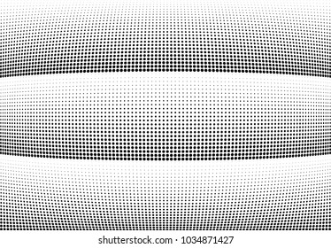 Abstract halftone wave dotted background. Halftone twisted grunge pattern, dot, circle.  Vector modern optical halftone pop art texture for poster, business card, cover, label mock-up, sticker layout