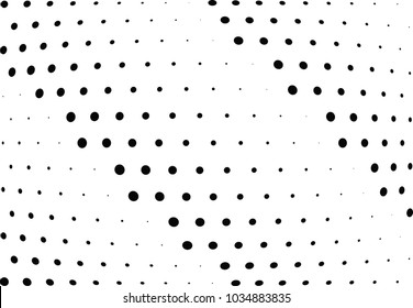 Abstract halftone wave dotted background. Halftone twisted grunge pattern, dot, circle.  Vector modern optical halftone pop art texture for poster, business card, cover, label mock-up, sticker layout