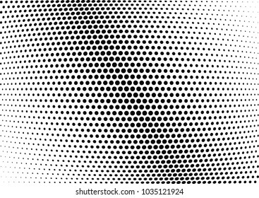Abstract halftone wave dotted background. Halftone twisted grunge pattern, dot, circle.  Vector modern optical halftone pop art texture for poster, business card, cover, label mock-up, sticker layout