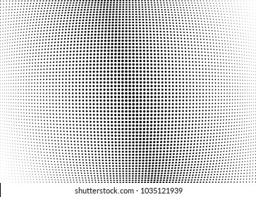 Abstract halftone wave dotted background. Halftone twisted grunge pattern, dot, circle.  Vector modern optical halftone pop art texture for poster, business card, cover, label mock-up, sticker layout