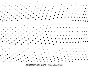 Abstract halftone wave dotted background. Halftone twisted grunge pattern, dot, circle.  Vector modern optical halftone pop art texture for poster, business card, cover, label mock-up, sticker layout