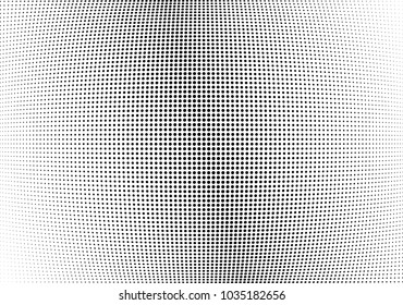 Abstract halftone wave dotted background. Halftone twisted grunge pattern, dot, circle.  Vector modern optical halftone pop art texture for poster, business card, cover, label mock-up, sticker layout
