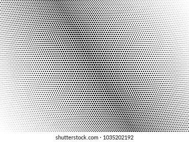 Abstract halftone wave dotted background. Halftone twisted grunge pattern, dot, circle.  Vector modern optical halftone pop art texture for poster, business card, cover, label mock-up, sticker layout