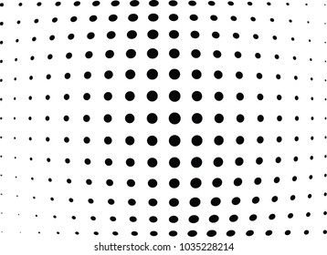 Abstract halftone wave dotted background. Halftone twisted grunge pattern, dot, circle.  Vector modern optical halftone pop art texture for poster, business card, cover, label mock-up, sticker layout