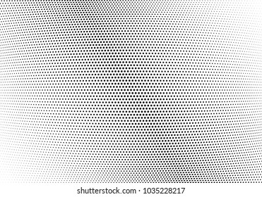 Abstract halftone wave dotted background. Halftone twisted grunge pattern, dot, circle.  Vector modern optical halftone pop art texture for poster, business card, cover, label mock-up, sticker layout