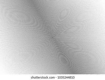 Abstract halftone wave dotted background. Halftone twisted grunge pattern, dot, circle.  Vector modern optical halftone pop art texture for poster, business card, cover, label mock-up, sticker layout