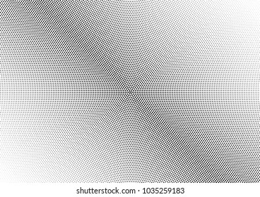 Abstract halftone wave dotted background. Halftone twisted grunge pattern, dot, circle.  Vector modern optical halftone pop art texture for poster, business card, cover, label mock-up, sticker layout