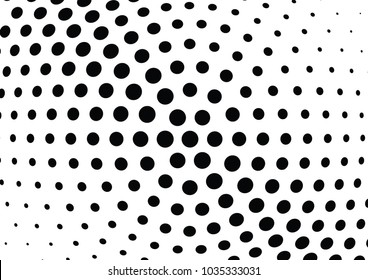 Abstract halftone wave dotted background. Halftone twisted grunge pattern, dot, circle.  Vector modern optical halftone pop art texture for poster, business card, cover, label mock-up, sticker layout