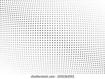 Abstract halftone wave dotted background. Halftone twisted grunge pattern, dot, circle.  Vector modern optical halftone pop art texture for poster, business card, cover, label mock-up, sticker layout