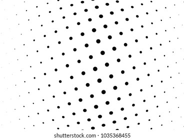 Abstract halftone wave dotted background. Halftone twisted grunge pattern, dot, circle.  Vector modern optical halftone pop art texture for poster, business card, cover, label mock-up, sticker layout