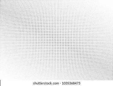 Abstract halftone wave dotted background. Halftone twisted grunge pattern, dot, circle.  Vector modern optical halftone pop art texture for poster, business card, cover, label mock-up, sticker layout