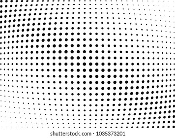 Abstract halftone wave dotted background. Halftone twisted grunge pattern, dot, circle.  Vector modern optical halftone pop art texture for poster, business card, cover, label mock-up, sticker layout