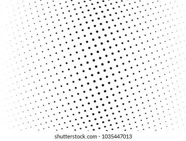 Abstract halftone wave dotted background. Halftone twisted grunge pattern, dot, circle.  Vector modern optical halftone pop art texture for poster, business card, cover, label mock-up, sticker layout