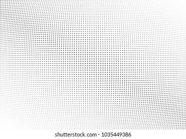 Abstract halftone wave dotted background. Halftone twisted grunge pattern, dot, circle.  Vector modern optical halftone pop art texture for poster, business card, cover, label mock-up, sticker layout