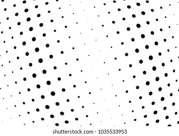 Abstract halftone wave dotted background. Halftone twisted grunge pattern, dot, circle.  Vector modern optical halftone pop art texture for poster, business card, cover, label mock-up, sticker layout
