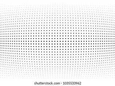 Abstract halftone wave dotted background. Halftone twisted grunge pattern, dot, circle.  Vector modern optical halftone pop art texture for poster, business card, cover, label mock-up, sticker layout