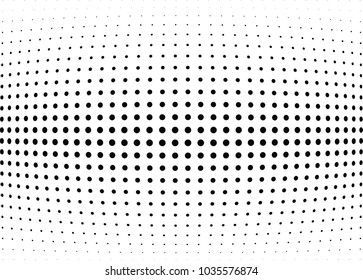 Abstract halftone wave dotted background. Halftone twisted grunge pattern, dot, circle.  Vector modern optical halftone pop art texture for poster, business card, cover, label mock-up, sticker layout