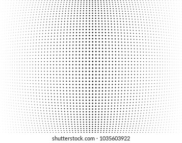 Abstract halftone wave dotted background. Halftone twisted grunge pattern, dot, circle.  Vector modern optical halftone pop art texture for poster, business card, cover, label mock-up, sticker layout