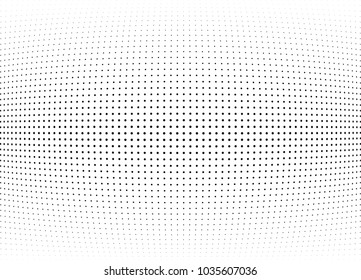 Abstract halftone wave dotted background. Halftone twisted grunge pattern, dot, circle.  Vector modern optical halftone pop art texture for poster, business card, cover, label mock-up, sticker layout