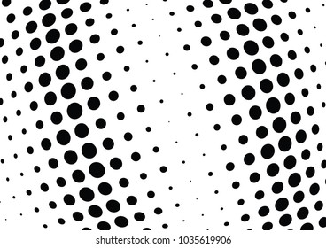 Abstract halftone wave dotted background. Halftone twisted grunge pattern, dot, circle.  Vector modern optical halftone pop art texture for poster, business card, cover, label mock-up, sticker layout