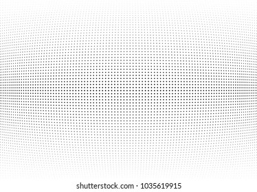 Abstract halftone wave dotted background. Halftone twisted grunge pattern, dot, circle.  Vector modern optical halftone pop art texture for poster, business card, cover, label mock-up, sticker layout