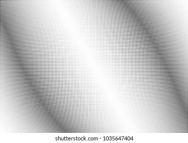 Abstract halftone wave dotted background. Halftone twisted grunge pattern, dot, circle.  Vector modern optical halftone pop art texture for poster, business card, cover, label mock-up, sticker layout
