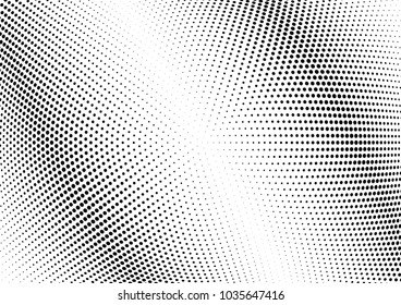 Abstract halftone wave dotted background. Halftone twisted grunge pattern, dot, circle.  Vector modern optical halftone pop art texture for poster, business card, cover, label mock-up, sticker layout