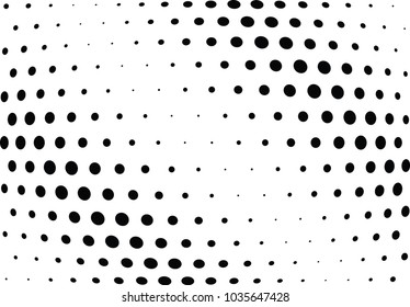 Abstract halftone wave dotted background. Halftone twisted grunge pattern, dot, circle.  Vector modern optical halftone pop art texture for poster, business card, cover, label mock-up, sticker layout