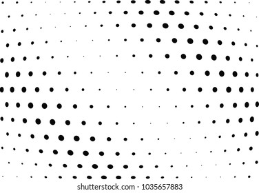 Abstract halftone wave dotted background. Halftone twisted grunge pattern, dot, circle.  Vector modern optical halftone pop art texture for poster, business card, cover, label mock-up, sticker layout