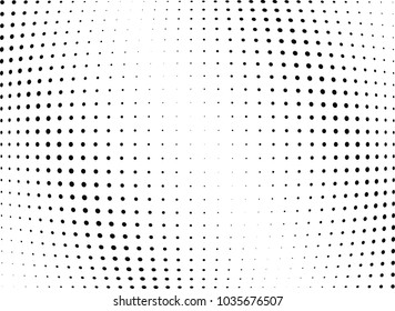 Abstract halftone wave dotted background. Halftone twisted grunge pattern, dot, circle.  Vector modern optical halftone pop art texture for poster, business card, cover, label mock-up, sticker layout