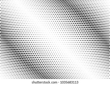 Abstract halftone wave dotted background. Vector modern optical halftone pop art texture for poster, business card, cover, label mock-up, sticker layout