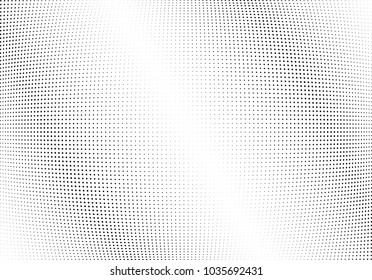 Abstract halftone wave dotted background. Halftone twisted grunge pattern, dot, circle.  Vector modern optical halftone pop art texture for poster, business card, cover, label mock-up, sticker layout