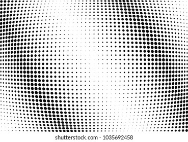 Abstract halftone wave dotted background. Halftone twisted grunge pattern, dot, circle.  Vector modern optical halftone pop art texture for poster, business card, cover, label mock-up, sticker layout