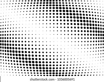 Abstract halftone wave dotted background. Halftone twisted grunge pattern, dot, circle.  Vector modern optical halftone pop art texture for poster, business card, cover, label mock-up, sticker layout