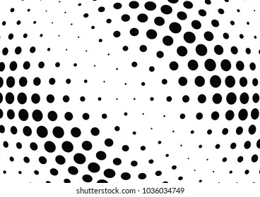 Abstract halftone wave dotted background. Halftone twisted grunge pattern, dot, circle.  Vector modern optical halftone pop art texture for poster, business card, cover, label mock-up, sticker layout