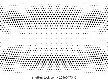 Abstract halftone wave dotted background. Halftone twisted grunge pattern, dot, circle.  Vector modern optical halftone pop art texture for poster, business card, cover, label mock-up, sticker layout