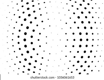 Abstract halftone wave dotted background. Halftone twisted grunge pattern, dot, circle.  Vector modern optical halftone pop art texture for poster, business card, cover, label mock-up, sticker layout