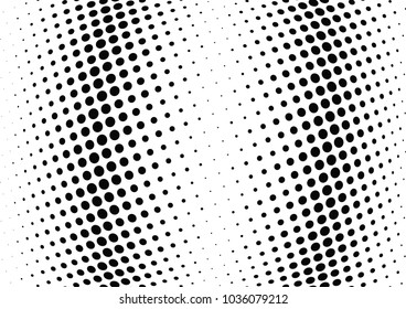 Abstract halftone wave dotted background. Halftone twisted grunge pattern, dot, circle.  Vector modern optical halftone pop art texture for poster, business card, cover, label mock-up, sticker layout