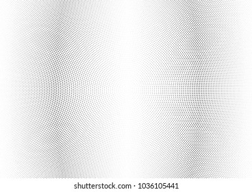 Abstract halftone wave dotted background. Halftone twisted grunge pattern, dot, circle.  Vector modern optical halftone pop art texture for poster, business card, cover, label mock-up, sticker layout