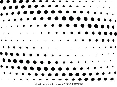 Abstract halftone wave dotted background. Halftone twisted grunge pattern, dot, circle.  Vector modern optical halftone pop art texture for poster, business card, cover, label mock-up, sticker layout