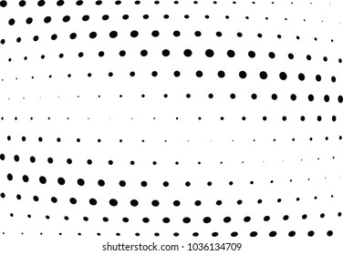 Abstract halftone wave dotted background. Halftone twisted grunge pattern, dot, circle.  Vector modern optical halftone pop art texture for poster, business card, cover, label mock-up, sticker layout